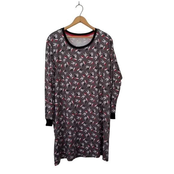 Rene Rofe Holiday Puppy Pajama Black Red Gray Size Medium Super Soft NWOT 8 0305 - Picture 7 of 7